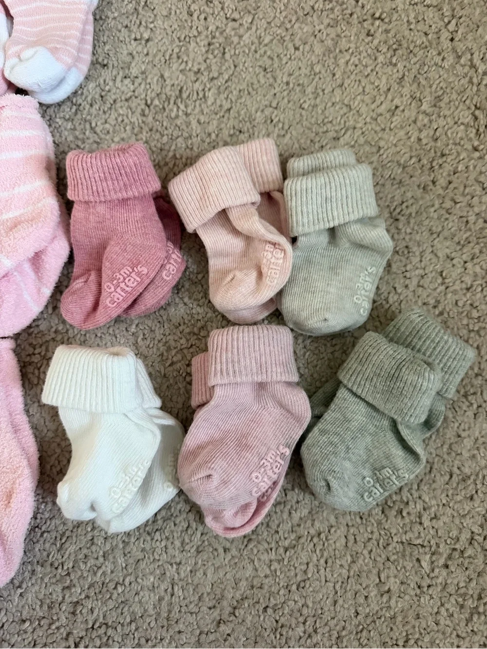 18 Pairs of Carters Baby Socks